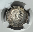 1893 Austria One 1 Corona Ngc Ms62 Original Tone