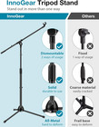 Innogear Microphone Stand  Boom Arm Mic Stand Floor Detachable Height Adjustable