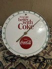 Vintage 1960   s Original Round Bubble Glass Coca Cola Thermometer Advertising 