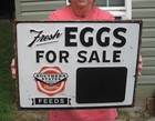 Southern States Feeds Fresh Eggs For Sale Farm Chalkboard Metal Advertising Sign