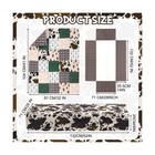 3 Piece Patchwork Western Crib Bedding Set  Neutral Cow Cactus Prin    Fast Ship