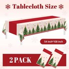 Childom 2 Pack Christmas Tablecloths 54x108in Xmas Party Decor