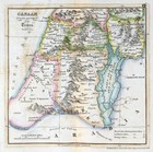 1831 Lothian Map Canaan South Tribes Judea Jerusalam Israel Bible Holy Land