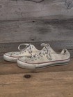 Vintage Converse All Star Mens White Canvas Shoes Made In Usa Sz 8 5
