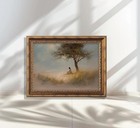 Vintage Gold Framed Wall Art Jesus Christian Canvas Print Wall Decor Moment Of