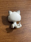 Hasbro Littlest Pet Shop Lps  100 White   Grey Kitten Cat With Green Eyes Figure