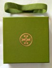 Tory Burch Gift Box 4 5  X 4 5  X 1 25  Light Green With Elastic Band