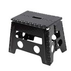 Mainstays One Step Folding Step Stool  Black Plastic