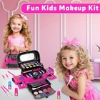 Kids Makeup Kit For Girl - Little Girls Real Make Up Set Washable Makeup Toy