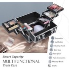 Frenessa Makeup Train Case Large Cosmetic Box Makeup Organizer Case Extra Large