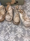 Lot Of 8 Stride Rite Vintage White  brown blue Leather Lace-up Shoes 