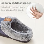 Mens Moccasin Slippers Indoor Outdoor House Slippers Warm Plush Fuzzy Memory    