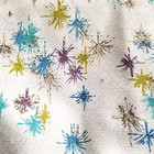 50s Mcm Atomic Starburst Fiberglass 6 Panels Pinch Pleat Curtains Drapes 60s Vtg