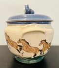 Alicia Daily Studio Art Pottery Galloping Horses Fence Soup Tureen Signed 2002