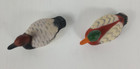 Vintage Enesco Ceramic Mallard Duck Set Mini Figure 1983 Hong Kong