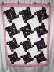 Handmade Baby Quilt Pink Patchwork Crib Blanket  baby 38 X 50  Cottage Nursery