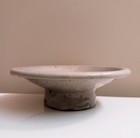 Antique Korean Pottery Josean Dynasty Ceramic Stem Dish  19th Century 7  W