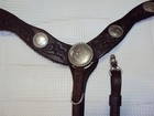 Vintage Circle Y Breast Collar- Alpaca Silver Conchos -quality Leather- Stunning