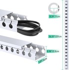 Updated White Cable Raceway Kit  31 2x15 5 Inch Open Slot Wire Covers For Cords 