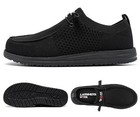Larnmern Slip On Steel Toe Shoes Men Lightweight Comfortable Lounging Walking   