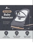 Baby Bouncer Seat 0-12 Months With Elegant Wood Accents  Bouncer Seat For Inf   