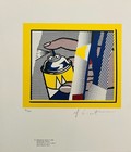 Roy Lichtenstein Hand-signed Original Print With Coa And   3 500 Usd Appraisal