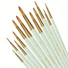 12pcs Artist Paint Brushes Set Professional Brush Wooden Oil Acrylic Watercolour