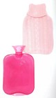 2l 2 Liter Pink Transparent Rubber Hot Water Bag bottle W  Knit Sweater Cover