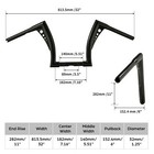 Black 1 25  Fat Handlebar 11 rise Hanger Bar Fit For Harley Electra Glide