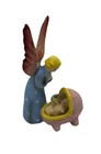 Vintage Goebel Guardian Angel With Baby Pink Cradle Candle Holder 3 75   h