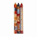 Hand Painted Candles In Uzushi Design  three Tapers  - Nobunto