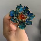 New Filigree Inlay Flower Brooch Pin Chinese Accessory