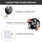 Black Metallic Balloons 50pcs Chrome Latex Helium Birthday Wedding Party Decor