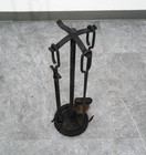 Mid Century Modern Fireplace Tools Metal Cast Iron Pilgrim Seymour Nelson Mcm