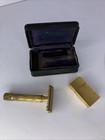 Vintage Antique 1920s Gillette Silver Plated Bostonian Safety Razor Blade Case