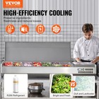 Refrigerated Condiment Prep Station - 160w Countertop Table With 5 1 3   4 1 6 P