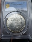 1878 Morgan Silver Dollar Pcgs Ms-63  8tf  True View Gold Shield