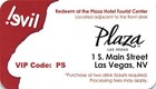 Plaza Casino - Las Vegas  Nv - Vintage Free Show Ticket Coupon  Vip Code  Ps