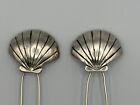 Pair Of Sterling Silver Shell Hair Combs Bridal
