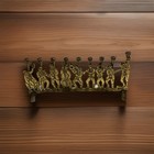 Vtg Brass Menorah Klezmer  Musicians 10 5  Jerusalem 9-arm Shammas