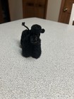 Vintage Steiff Poodle Black Mohair Jointed Glass Eyes Small Button