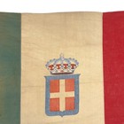 Vintage Cotton Italian Kingdom Flag Italy Cloth Nautical Antique Old Textile Art