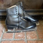 New  Vintage Riedell Men s Ice Figure Skating Boots - Size 9 Black Leather