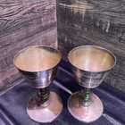 A Vintage Silver Goblets  Possibly Used As Communion Chalices Or Wine Glasses