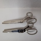 2 Pair Gingher Right Handed 7 5  Pinking Zigzag Cut Shears Italy Open Box Unused