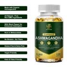 1300mg Organic Ashwagandha W  Black Pepper Extract Capsules Dietary Supplement