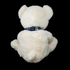 Dan Dee 20  Teddy Bear Christmas Plush Stuffed Animal White Blue Plaid Scarf 