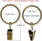 Amzseven 40 Pack Curtain Rings With Clips Drapery Clips With Rings Hangers