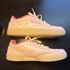 Reebok Club C Women   s Size 11 Pink white Low Top Lace Up 