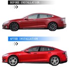 Matte Black Chrome Delete Window Trims For Tesla Model S 2014-2020